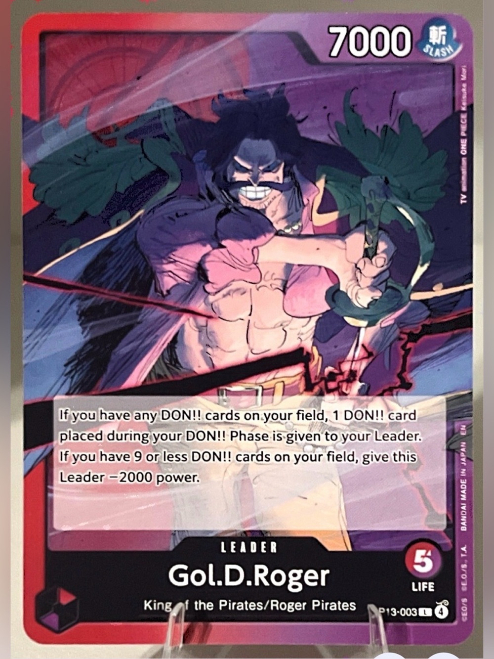 One Piece TCG: Carrying On His Will - GOL.D.ROGER OP13- 003 NM